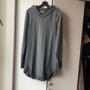 Anthropologie hoodie dress, NWT, grey, sz small